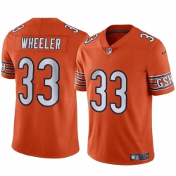 Men Chicago Bears 33 Ian Wheeler Orange Vapor Stitched Football Jersey