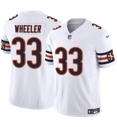 Men Chicago Bears 33 Ian Wheeler White 2023 F U S E  Vapor Stitched Football Jersey