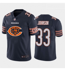 Nike Bears 33 Jaylon Johnson Navy Team Big Logo Vapor Untouchable Limited Jersey