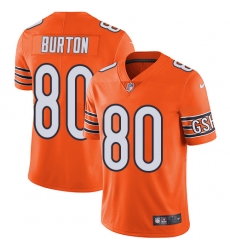 Nike Bears #80 Trey Burton Orange Men Stitched NFL Limited Rush Jersey