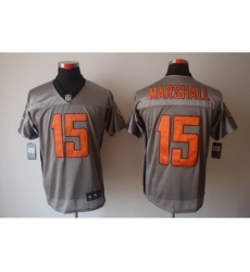 Nike Chicago Bears 15 Brandon Marshall Grey Elite Shadow NFL Jersey