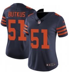 Womens Nike Chicago Bears 51 Dick Butkus Elite Navy Blue Alternate NFL Jersey