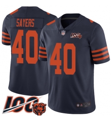 Youth Chicago Bears 40 Gale Sayers Limited Navy Blue Rush Vapor Untouchable 100th Season Football Jersey