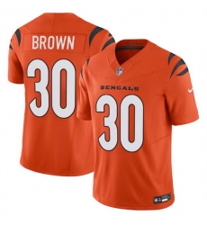 Men Cincinnati Bengals 30 Chase Brown Orange 2024 F U S E Vapor Untouchable Limited Stitched Jersey