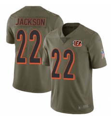 Youth Nike Bengals #22 William Jackson Olive Stitched NFL Limited 2017 Salute to Service Jersey