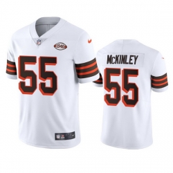 Cleveland Browns 55 Takkarist Mckinley Nike 1946 Collection Alternate Vapor Limited NFL Jersey  White