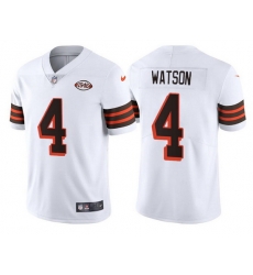 Men Cleveland Browns 4 Deshaun Watson White 1946 Collection Vapor Untouchable Limited Stitched jersey