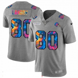 Men Cleveland Browns 80 Jarvis Landry Men Nike Multi Color 2020 NFL Crucial Catch NFL Jersey Greyheather