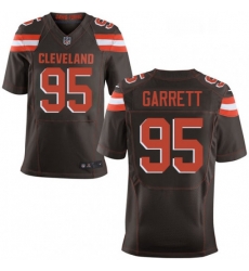 Mens Nike Cleveland Browns 95 Myles Garrett Elite Brown Team Color NFL Jersey