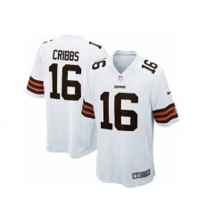 Nike Cleveland Browns 16 Joshua Cribbs White Game NFL Jersey