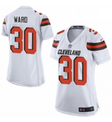 Womens Nike Cleveland Browns 30 Denzel Ward Game White NFL Jersey