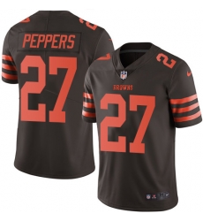 Nike Browns #27 Jabrill Peppers Brown Youth Stitched NFL Limited Rush Jersey