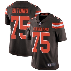 Youth Nike Browns 75 Joel Bitonio Brown Team Color Stitched NFL Vapor Untouchable Limited Jersey