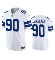 Men Dallas Cowboys 90 Demarcus Lawrence White 2023 F U S E  Vapor Limited Stitched Football Jersey