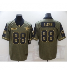 Men's Dallas Cowboys #88 CeeDee Lamb Gold 2021 Salute To Service Limited Player Jersey