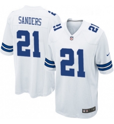 Mens Nike Dallas Cowboys 21 Deion Sanders Game White NFL Jersey