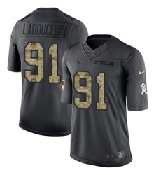 Nike Cowboys #91 L P Ladouceur Black Mens Stitched NFL Limited 2016 Salute To Service Jersey