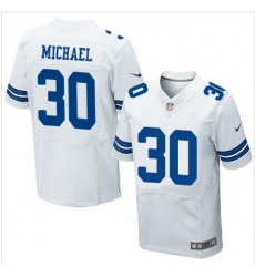 Nike Dallas Cowboys #30 Christine Michael White Mens Stitched NFL Elite Jersey