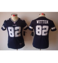 Nike Women Dallas Cowboys #82 Witten blue [Women's NIKE LIMITED Jersey]