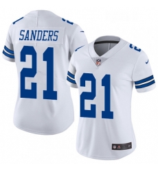 Womens Nike Dallas Cowboys 21 Deion Sanders Elite White NFL Jersey