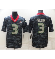 Men's Denver Broncos #3 Russell Wilson Camo Limited Stitched Jersey