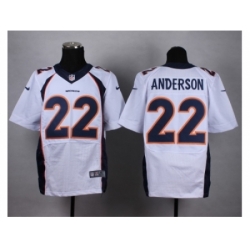 Nike Denver Broncos 22 C.J. Anderson white Elite NFL Jersey