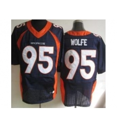 Nike Denver Broncos 95 Derek Wolfe Blue Elite NFL Jersey