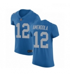 Men Detroit Lions 12 Danny Amendola Blue Alternate Vapor Untouchable Elite Player Football Jersey