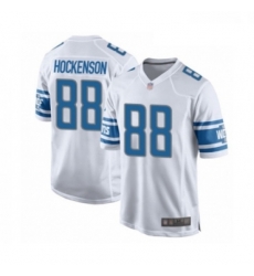 Men Detroit Lions 88 TJ Hockenson Game White Football Jersey