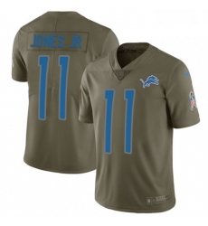 Men Nike Detroit Lions 11 Marvin Jones Jr Limited Olive 2017 Salute to Service NFL Jersey