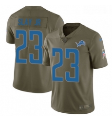 Men Nike Detroit Lions 23 Darius Slay Jr Limited Olive 2017 Salute to Service NFL Jersey