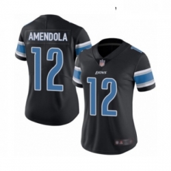 Womens Detroit Lions 12 Danny Amendola Limited Black Rush Vapor Untouchable Football Jersey