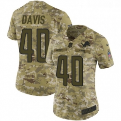 Womens Nike Detroit Lions 40 Jarrad Davis Limited Camo 2018 Salute to Service NFL Jersey