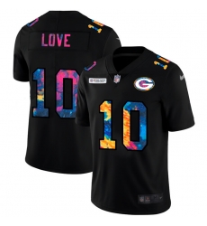 Green Bay Green Bay Green Bay Green Bay Packers 10 Jordan Love Men Nike Multi Color Black 2020 NFL Crucial Catch Vapor Untouchable Limited Jersey