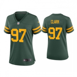 Women Green Bay Packers 97 Kenny Clark Alternate Game Green Jersey