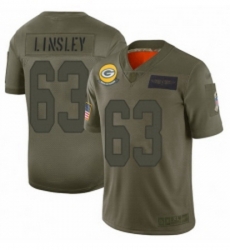 Youth Green Bay Packers 63 Corey Linsley Limited Camo 2019 Salute to Service Football Jersey