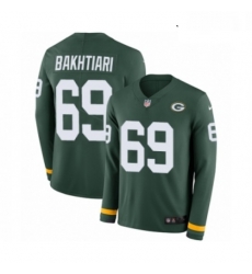 Youth Nike Green Bay Packers 69 David Bakhtiari Limited Green Therma Long Sleeve NFL Jersey