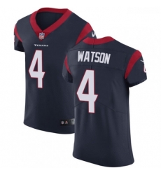 Men Nike Houston Texans 4 Deshaun Watson Navy Blue Team Color Vapor Untouchable Elite Player NFL Jersey