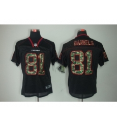 Nike Houston Texans 81 Owen Daniels Black Elite Lights Out Camo Number NFL Jersey