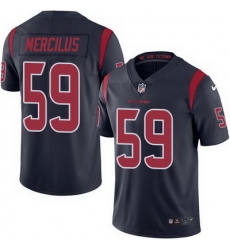 Nike Texans #59 Whitney Mercilus Navy Blue Mens Stitched NFL Limited Rush Jersey