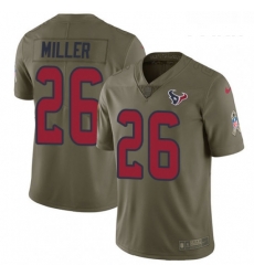 Youth Nike Houston Texans 26 Lamar Miller Limited Olive 2017 Salute to Service NFL Jersey