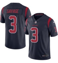 Youth Nike Texans #3 Tom Savage Navy Blue Stitched NFL Limited Rush Jersey