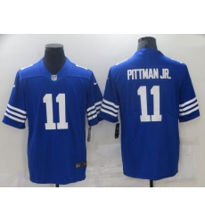 Men Indianapolis Colts 11 Pittman jr Blue Nike Vapor Untouchable Limited 2021 NFL Jersey