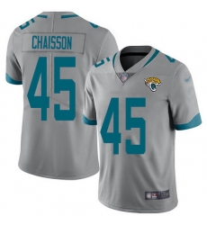 Nike Jaguars 45 K 27Lavon Chaisson Silver Men Stitched NFL Limited Inverted Legend Jersey