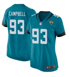 Women Nike Jacksonville Jaguars 93 Calais Campbell Teal Green Alternate Vapor Untouchable Limited Player NFL Jersey