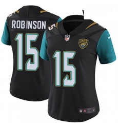 Womens Nike Jacksonville Jaguars 15 Allen Robinson Black Alternate Vapor Untouchable Limited Player NFL Jersey