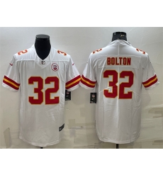 Men Kansas City Chiefs 32 Nick Bolton White Vapor Untouchable Limited Stitched Football Jersey