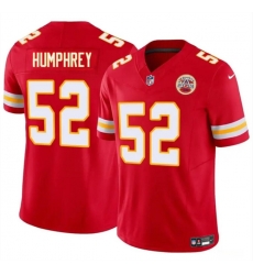 Men  Kansas City Chiefs 52 Creed Humphrey Red 2024 F U S E Vapor Untouchable Limited Stitched Football Jersey