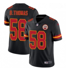 Men Nike Kansas City Chiefs 58 Derrick Thomas Limited Black Rush Vapor Untouchable NFL Jersey