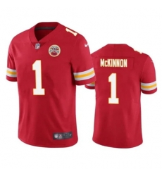 Men's Kansas City Chiefs #1 Jerick McKinnon Red Vapor Untouchable Limited Stitched Football Jersey